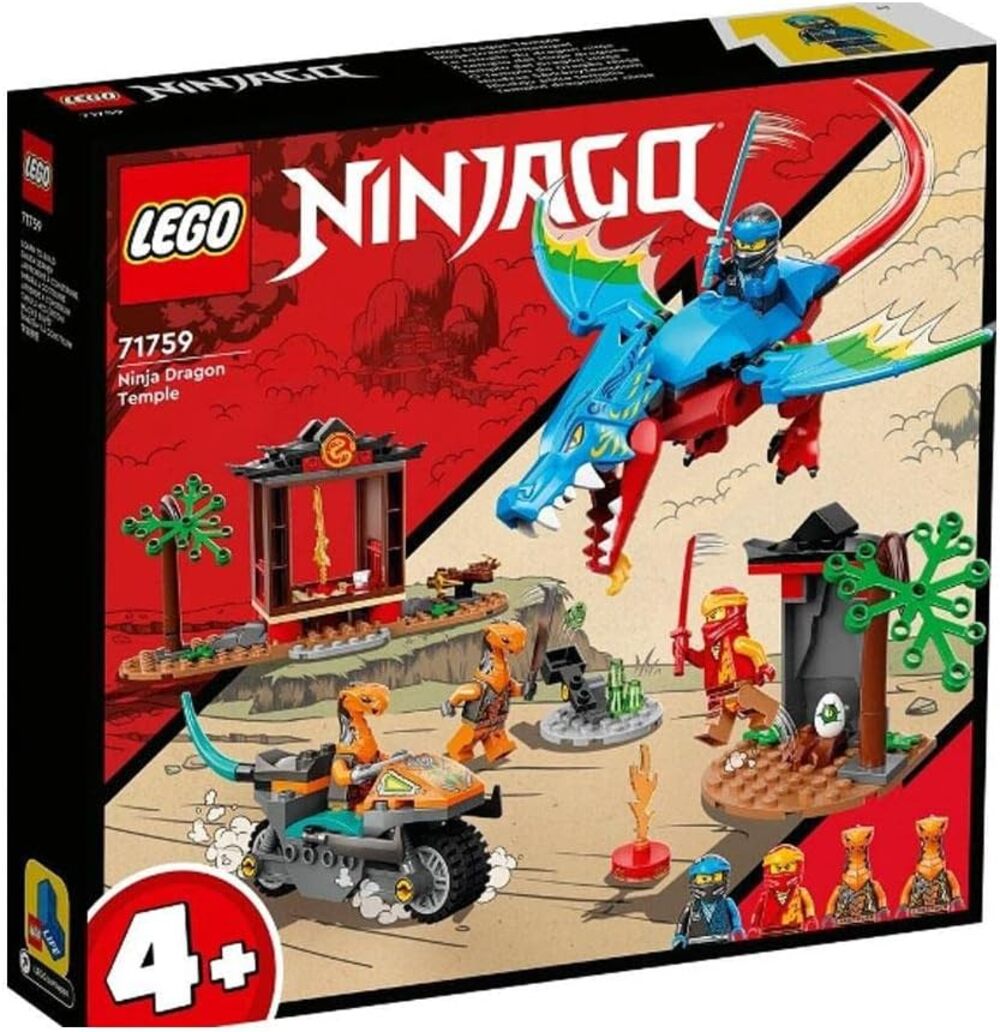 Lego 71759 Ninjago Dragon Temple Ninja Toy and Figure Set with Motorcycle NIB